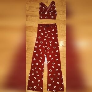 Dress Pant & Crop Top Set